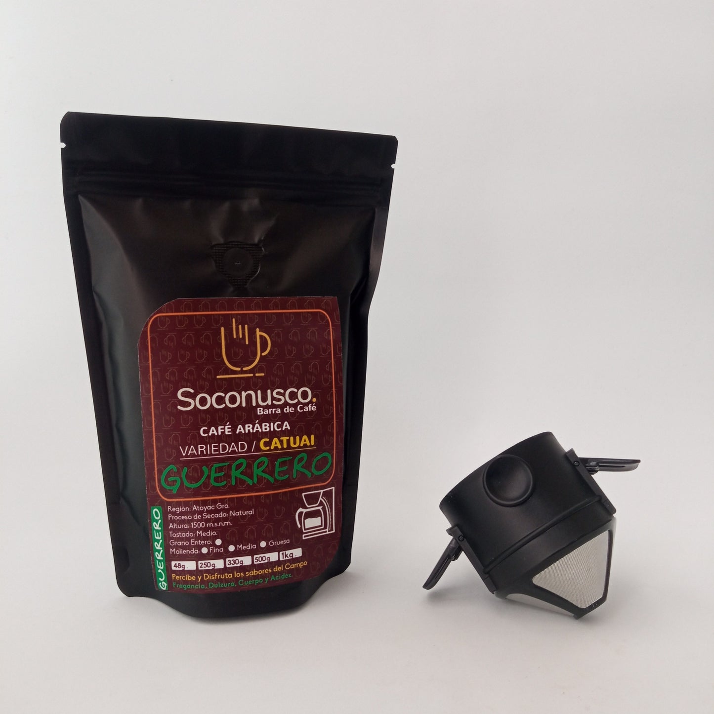CAFÉ ESPECIALIDAD GUERRERO CON FILTRO CÓNICO  